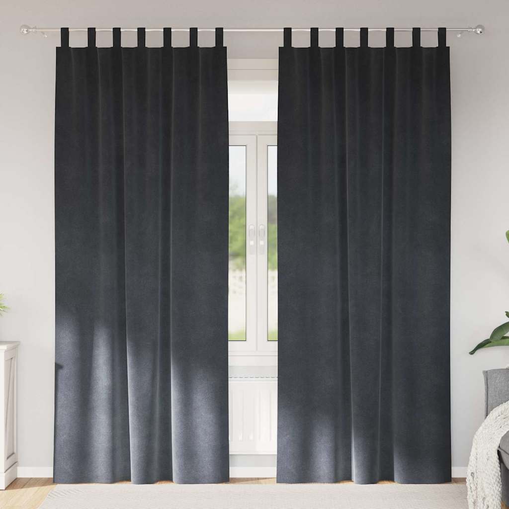 vidaXL Cortinas 2 uds. Gris Claro 140 x 225 cm Terciopelo