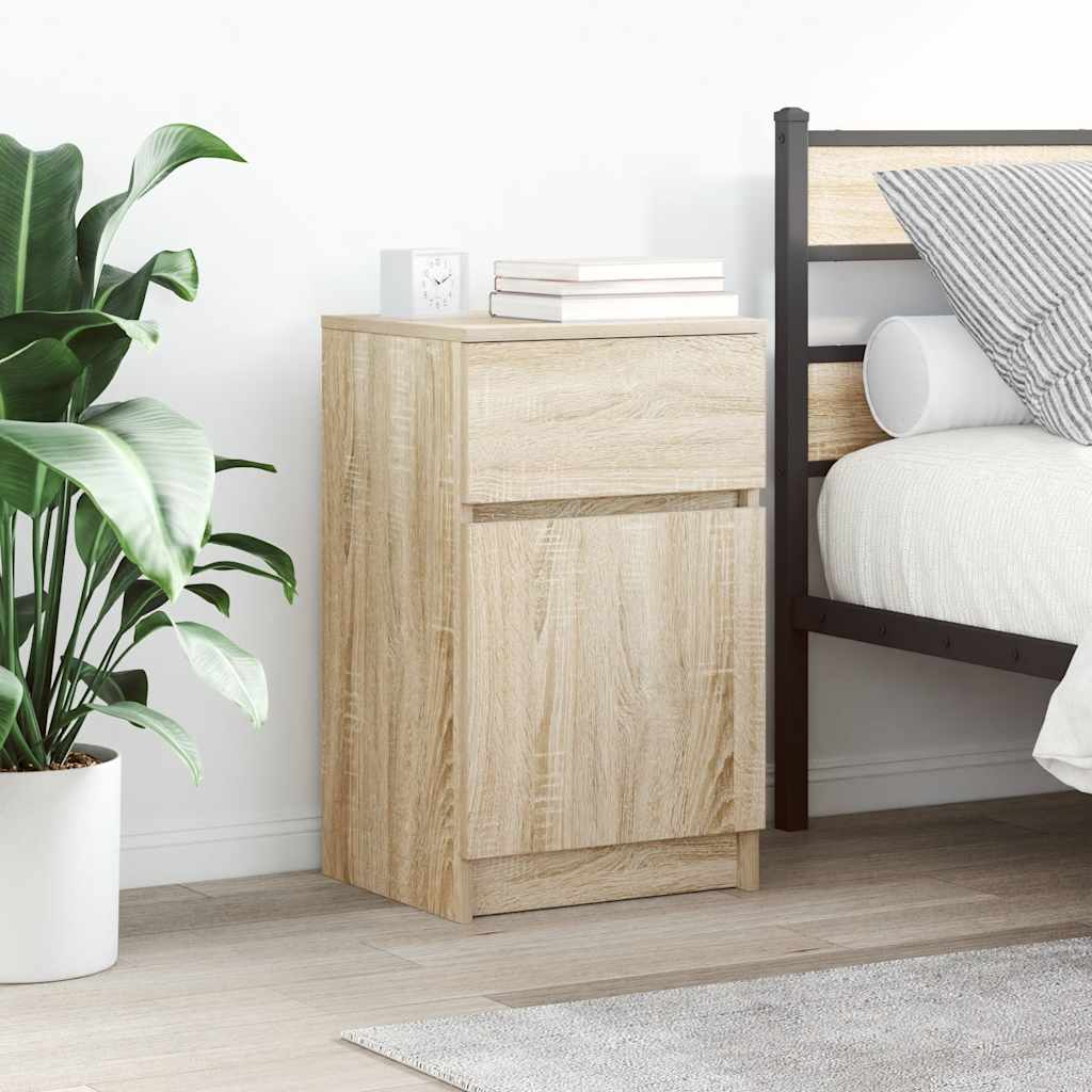 vidaXL Mesilla de noche roble Sonoma 39x35x65 cm Madera de ingeniería