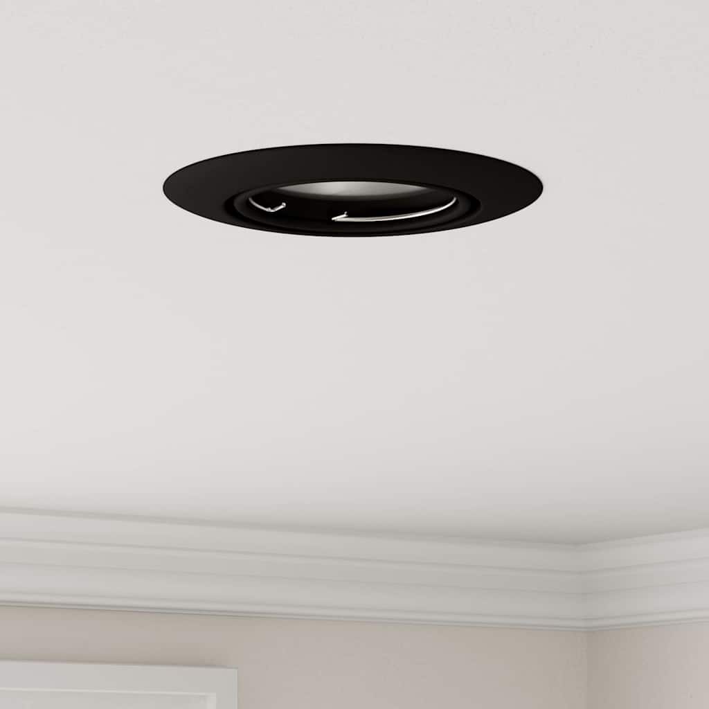 vidaXL Foco 24 uds. Negro 9 x 9 x 2.5 cm Metal