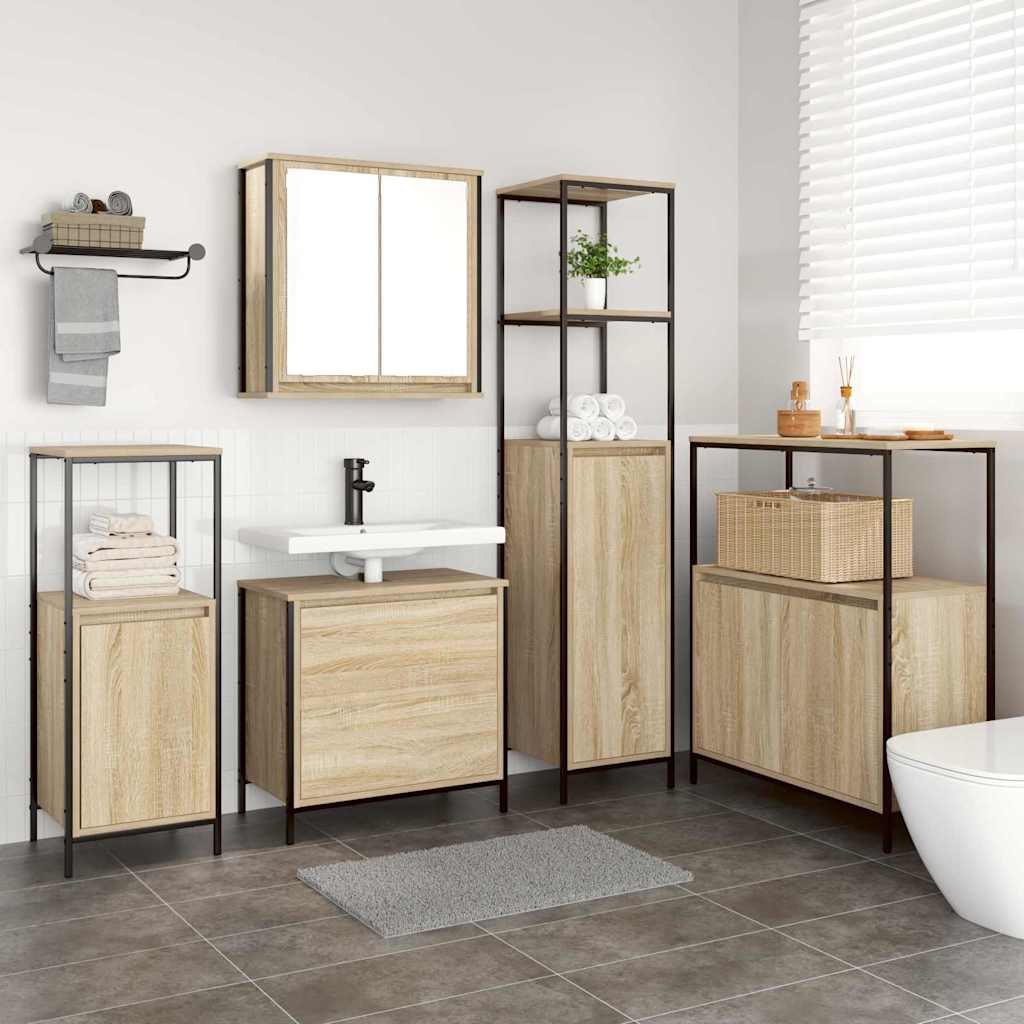 vidaXL Juego de muebles de baño 5 uds. Beige 36 x 35 x 165 cm