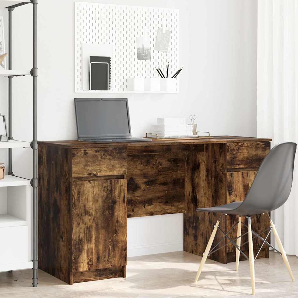 vidaXL Escritorio Roble ahumado Madera de ingeniería 140 x 49 x 76 cm
