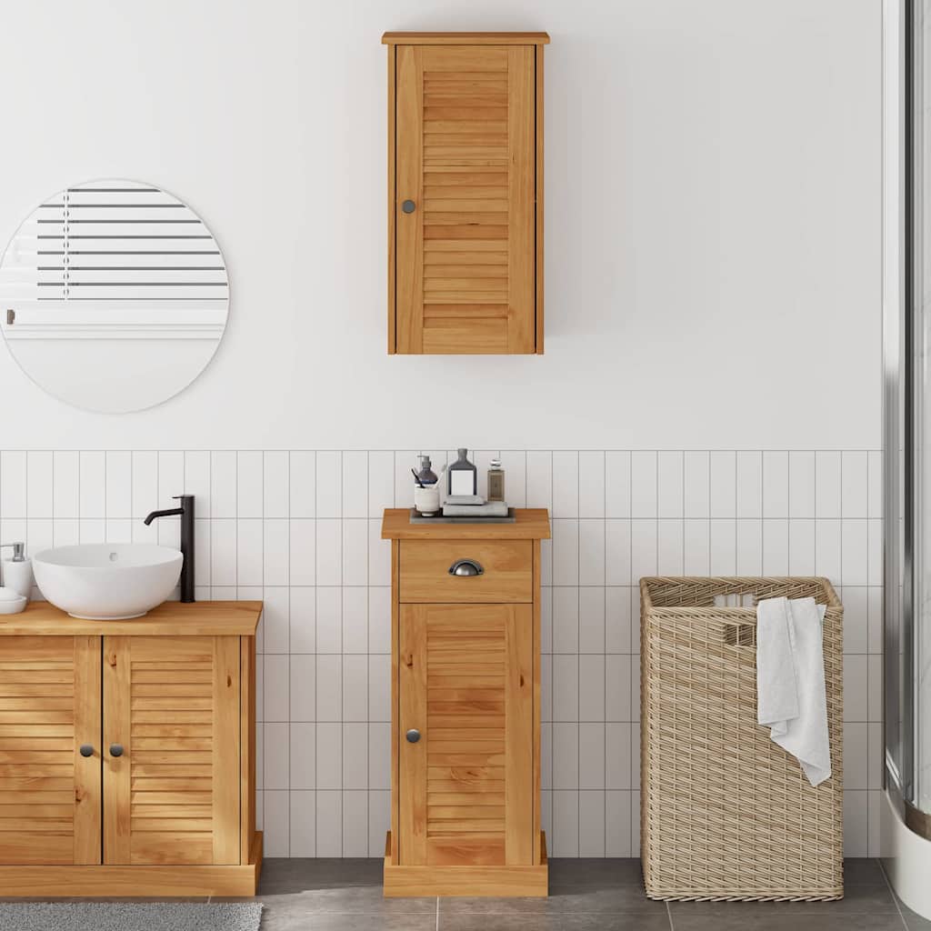 vidaXL Mueble de Cuarto de Baño VIGO 2 uds. Marrón y Marrón Miel
