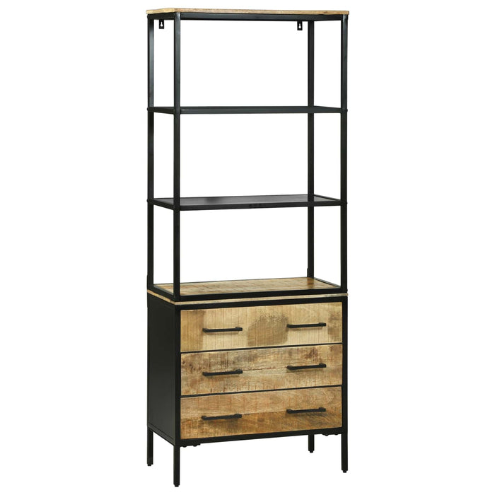 vidaXL Aparador alto Marrón 70 x 35 x 180 cm Madera de mango maciza
