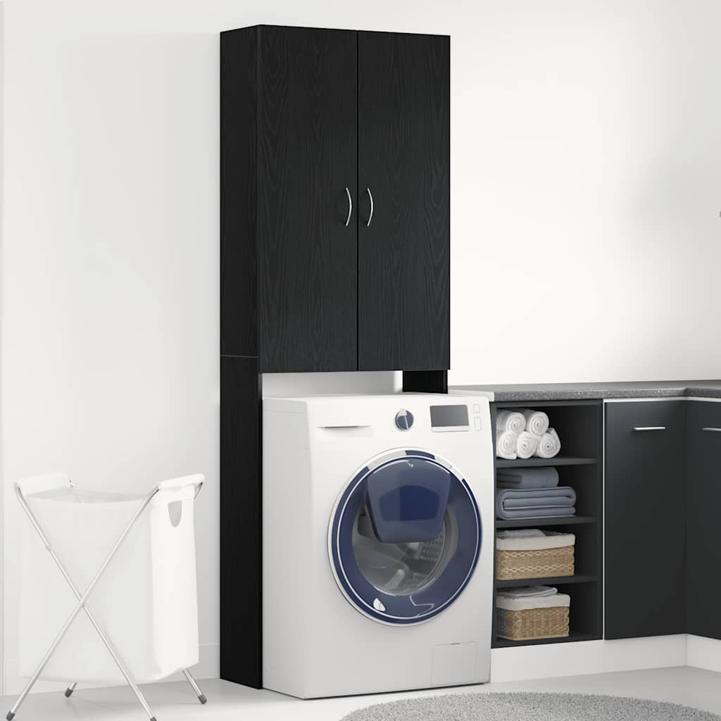 vidaXL Mueble para lavadora roble negro 64x25,5x190 cm