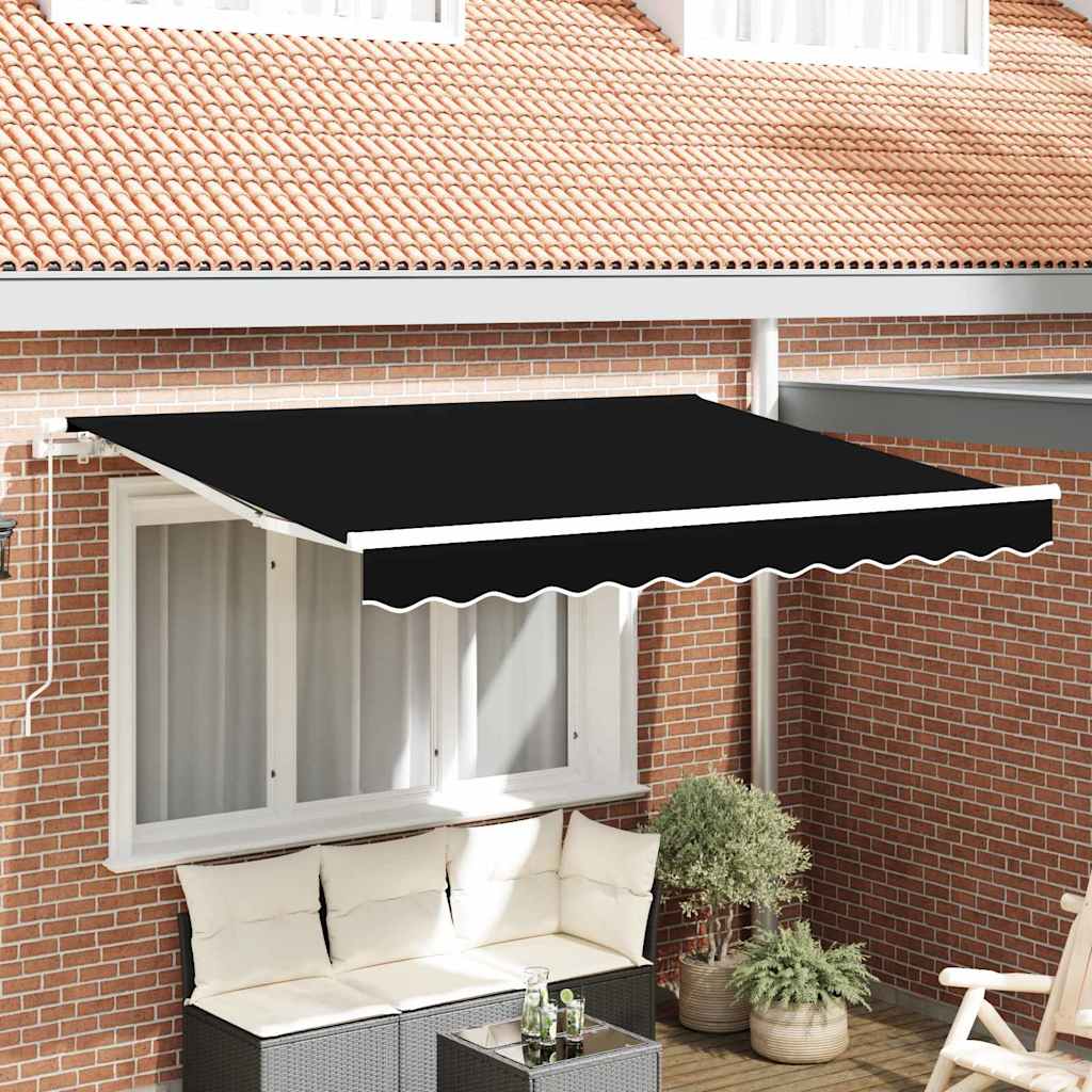 vidaXL Lona de repuesto para toldo para 3x2,5 m Negro Poliéster