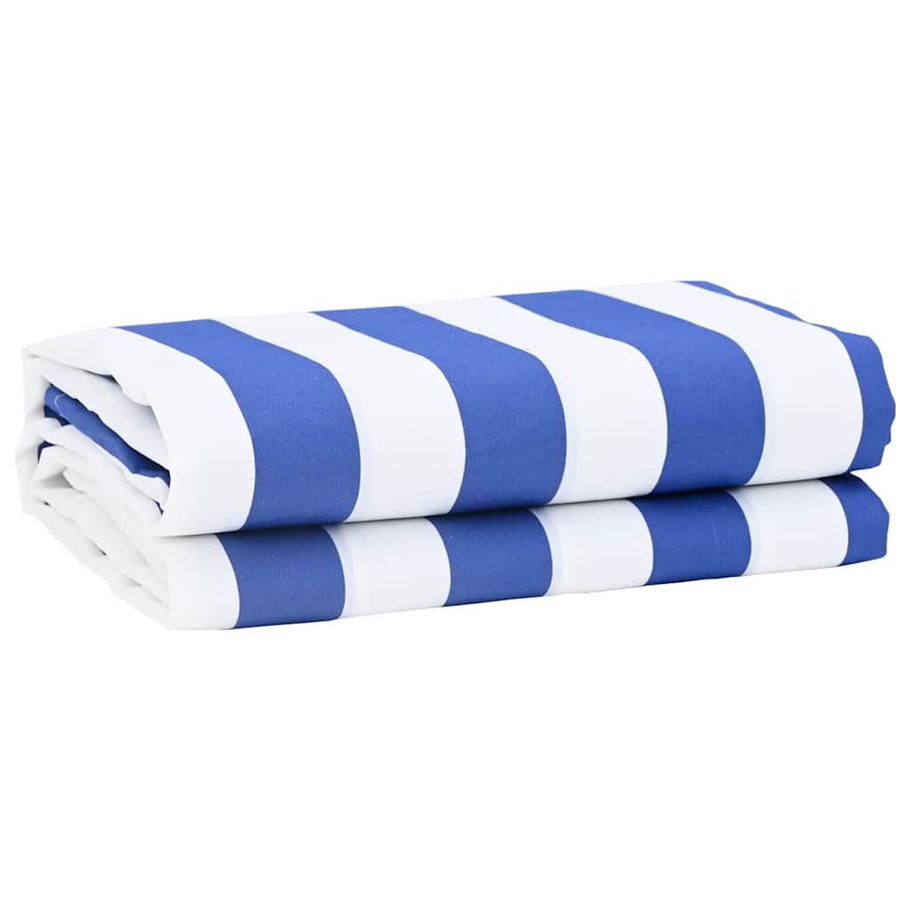 vidaXL Tela de Repuesto para Toldos Azul y Blanco 1000 x 160 cm