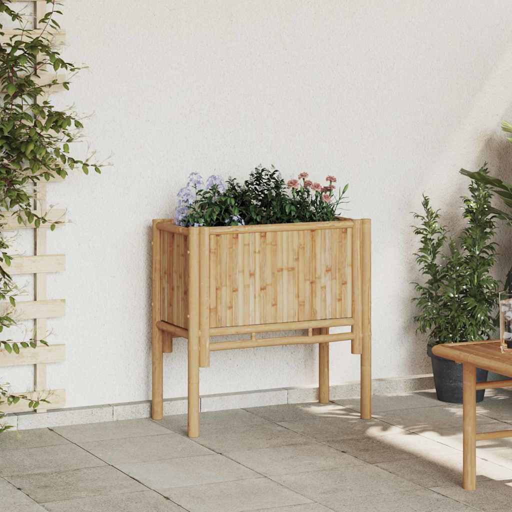 vidaXL Cama elevada Marrón 70 x 35 x 70 cm Bambú