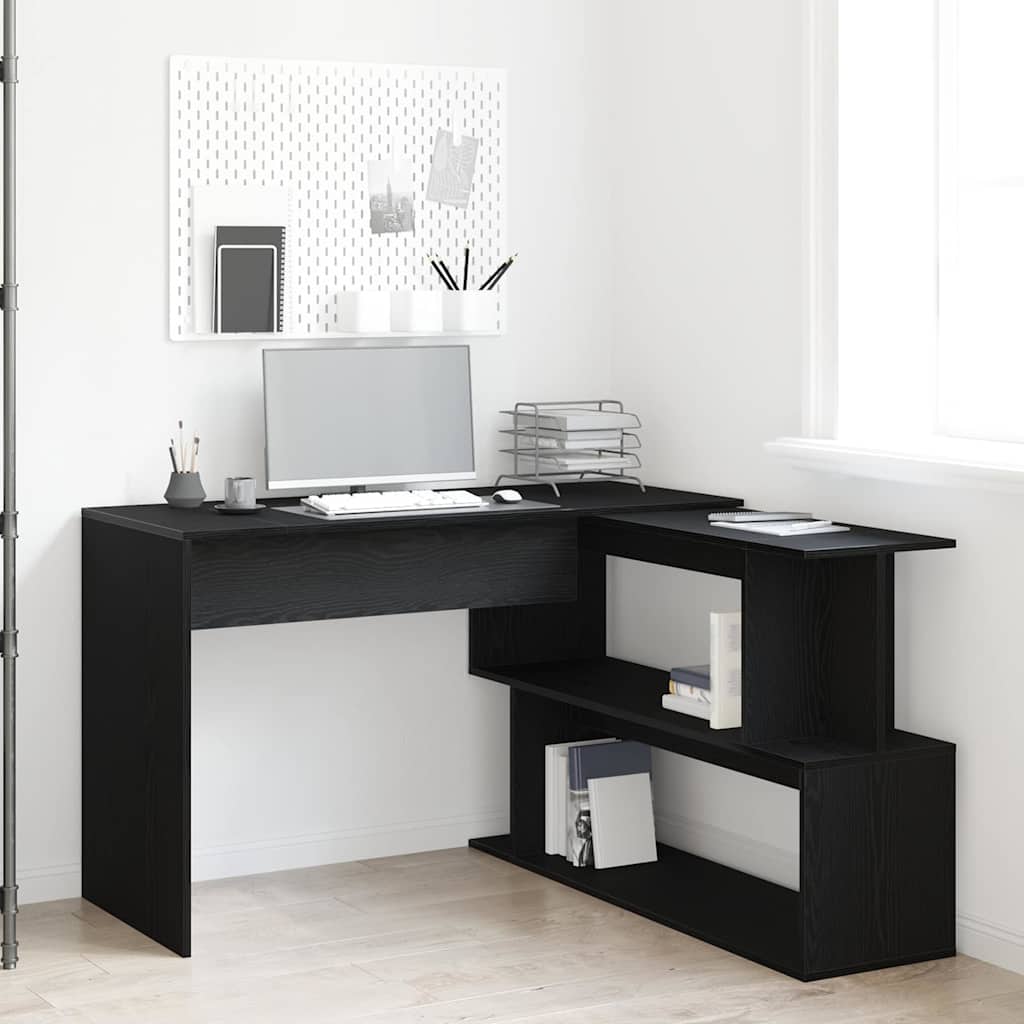 vidaXL Escritorio Roble Negro Madera de ingeniería 200 x 50 x 76 cm