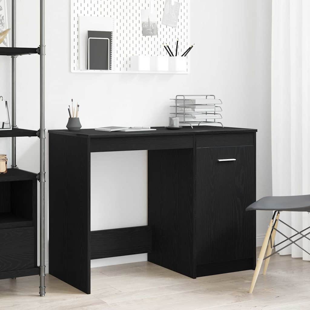 vidaXL Escritorio Roble Negro 100 x 50 x 76 cm Madera de ingeniería