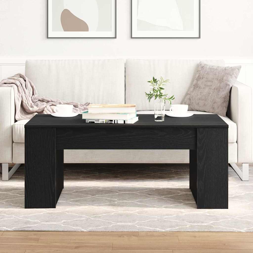 vidaXL Mesa de Café Roble Negro 102 x 55 x 42 cm Madera de ingeniería