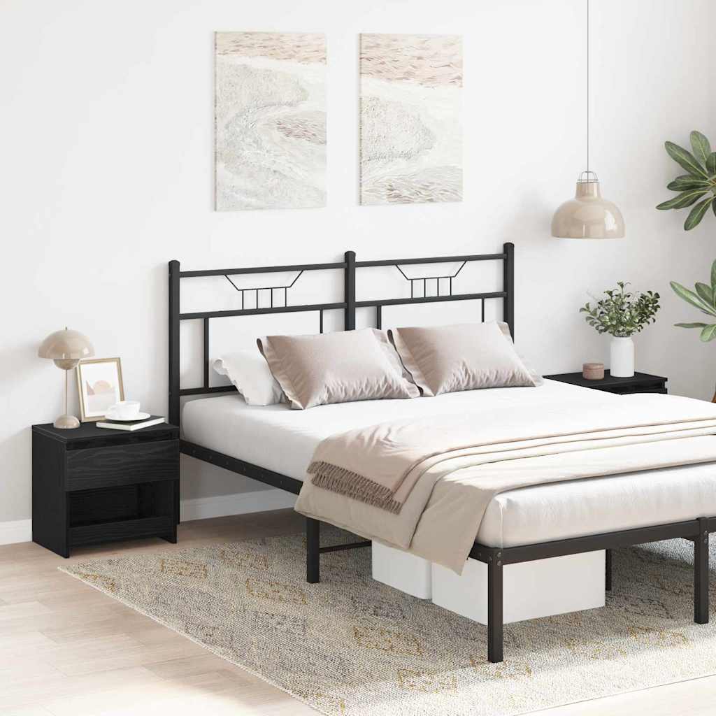vidaXL Armario de Noche 2 uds. Roble Negro 40 x 30 x 39 cm