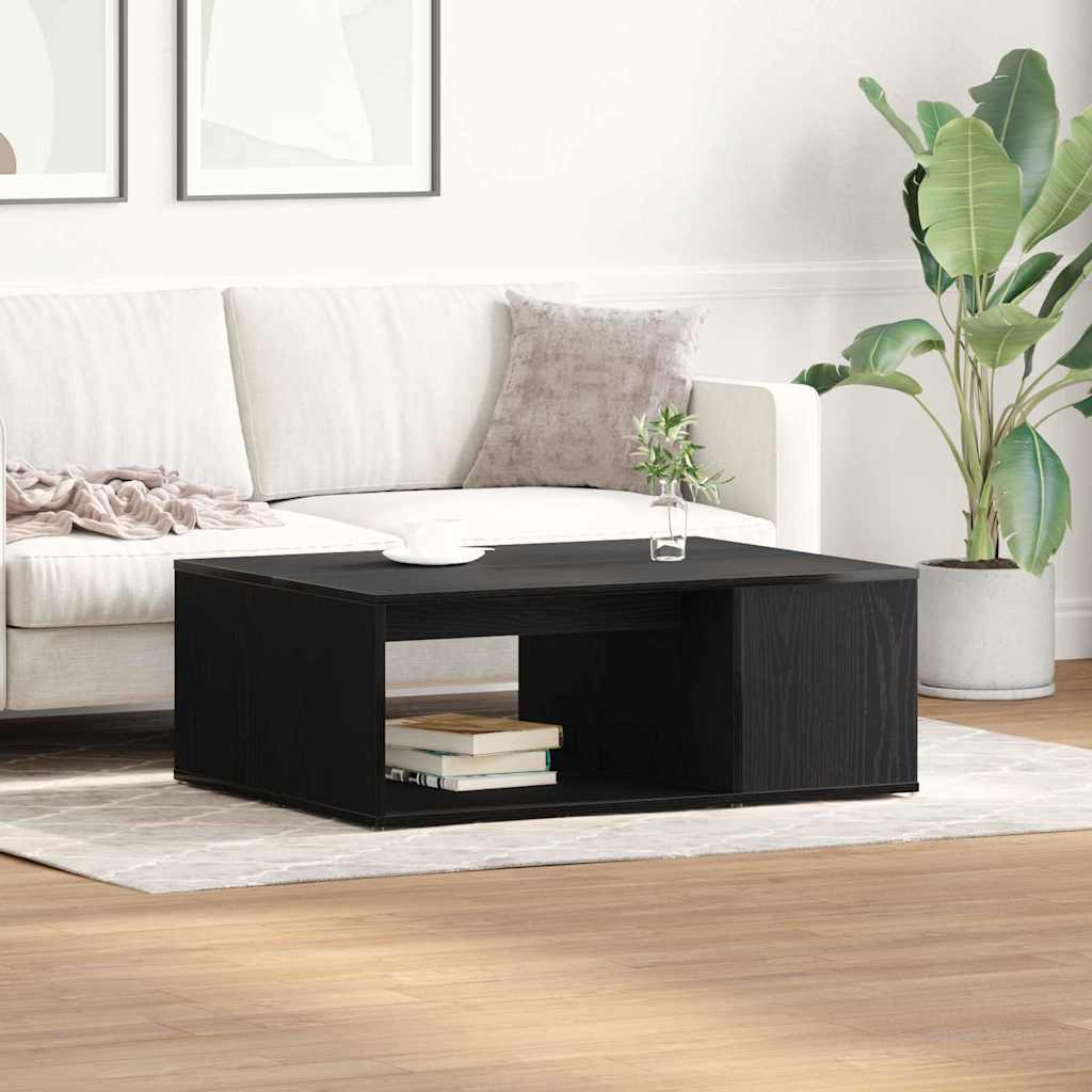 vidaXL Mesa de Café Roble Negro 90 x 67 x 33 cm Madera de ingeniería