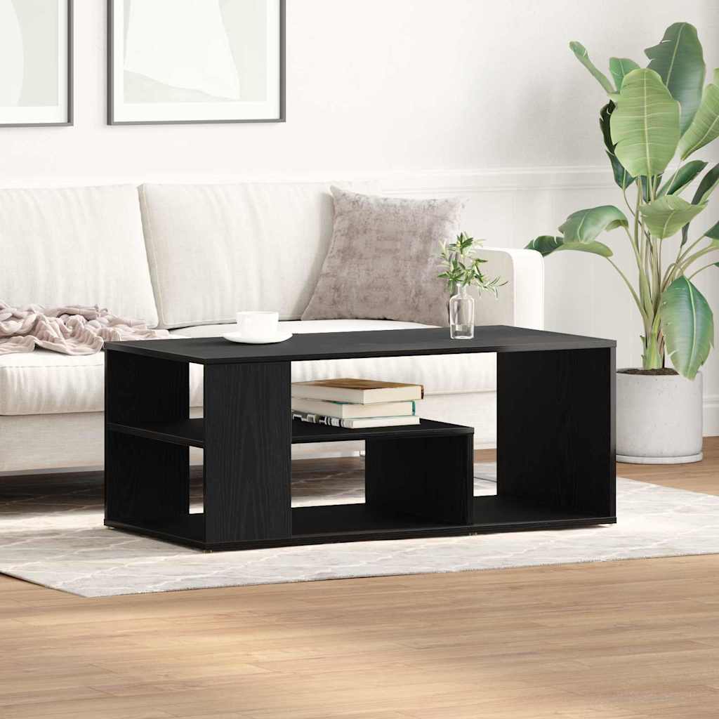 vidaXL Mesa de Café Roble Negro 100 x 50 x 40 cm Madera de ingeniería