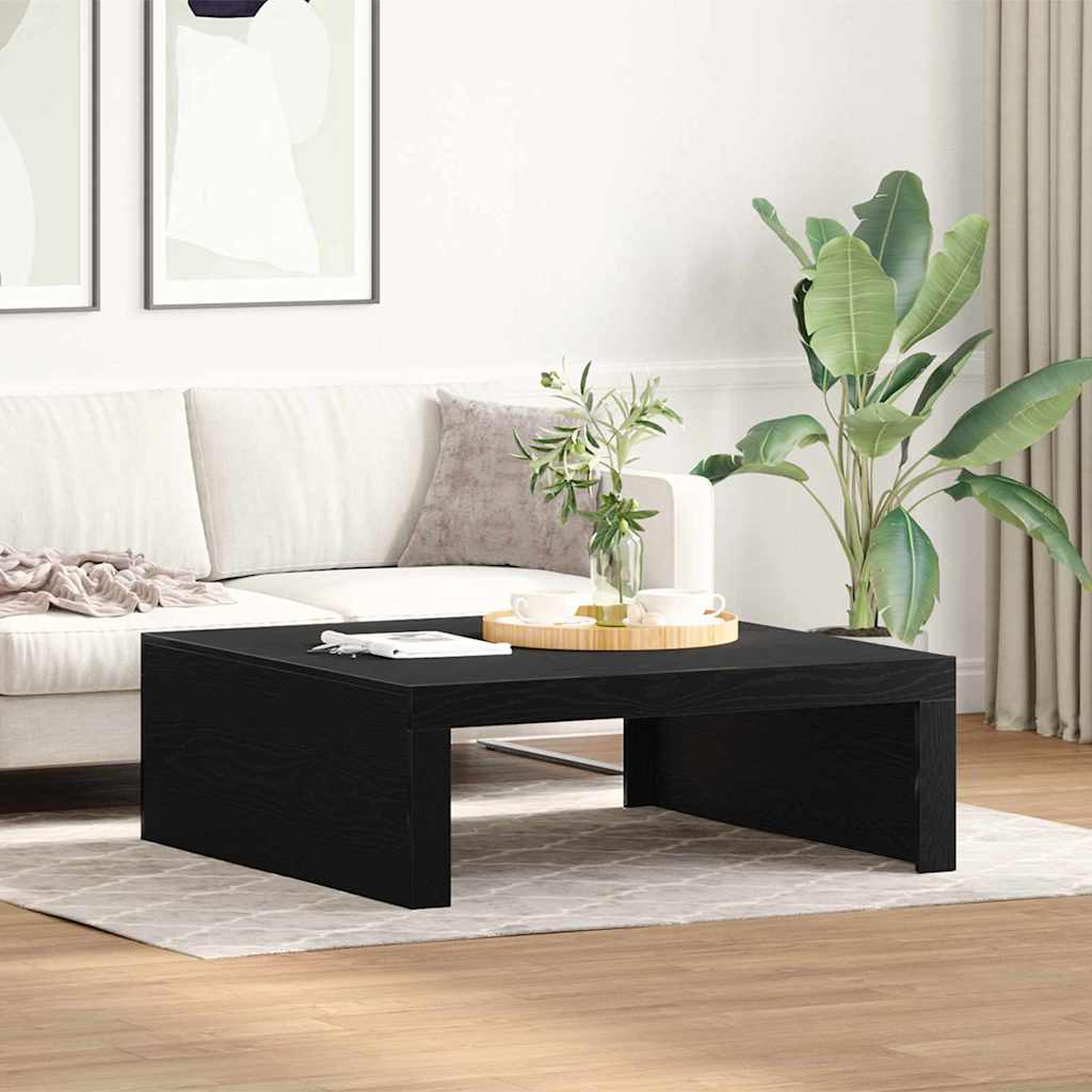vidaXL Mesa de Café Roble Negro 100 x 100 x 35 cm Madera de ingeniería