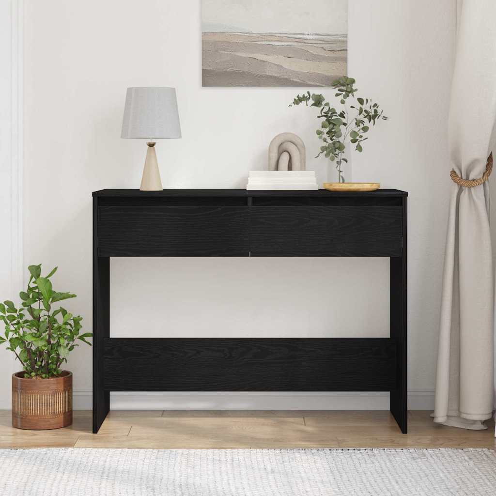 vidaXL Mesa Consola Roble Negro 100 x 35 x 76,5 cm