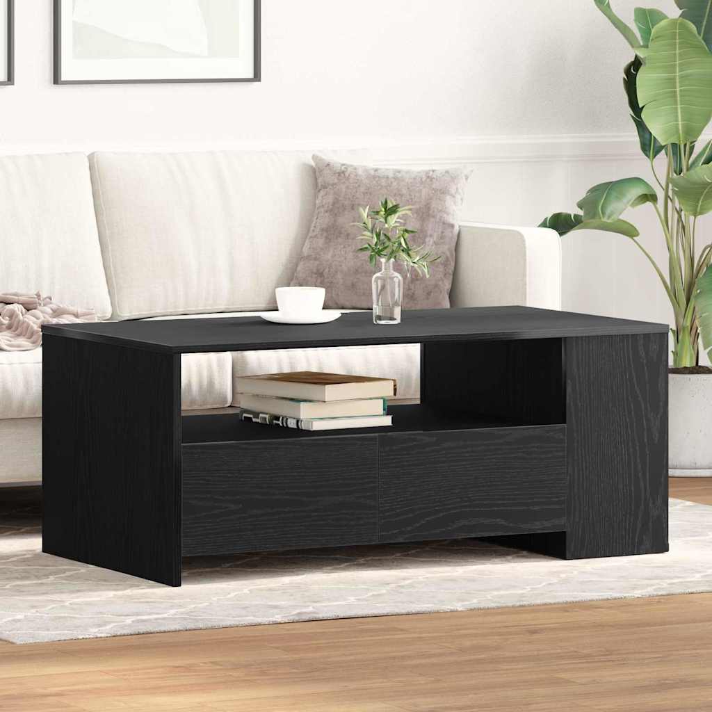 vidaXL Mesa de Café Roble Negro 102 x 55 x 43,5 cm