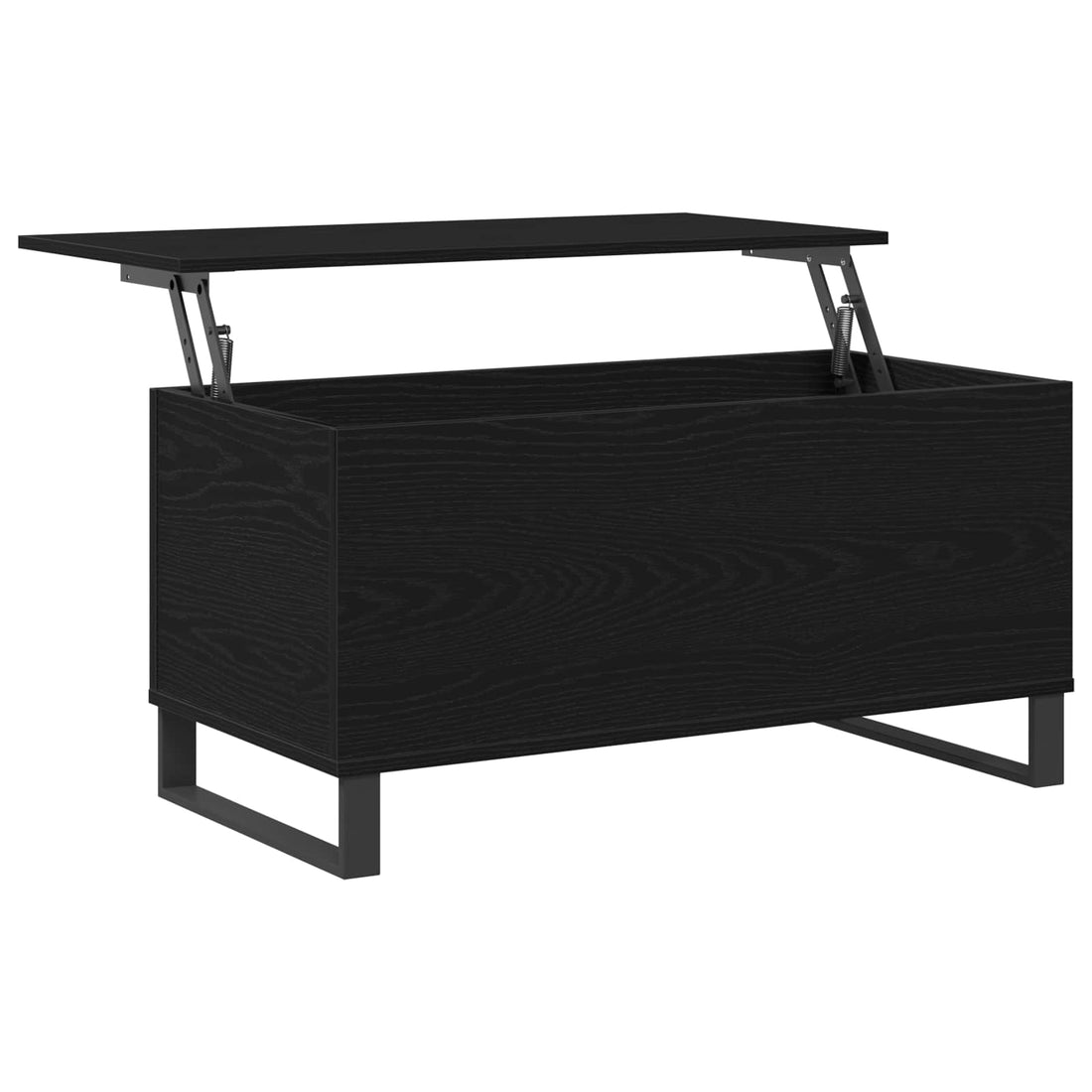 vidaXL Mesa de Café Roble Negro 90 x 44,5 x 45 cm Madera de ingeniería