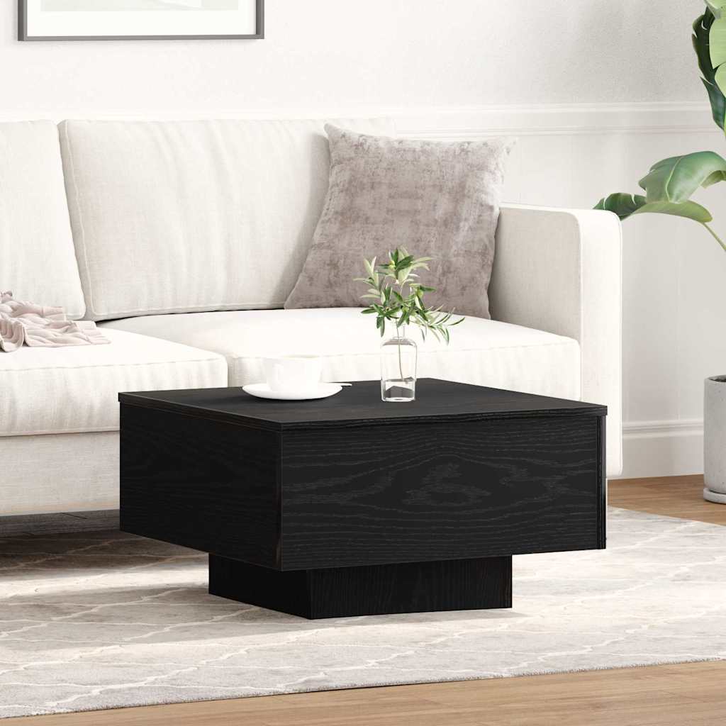 vidaXL Mesa de Café Roble Negro 55 x 55 x 31 cm