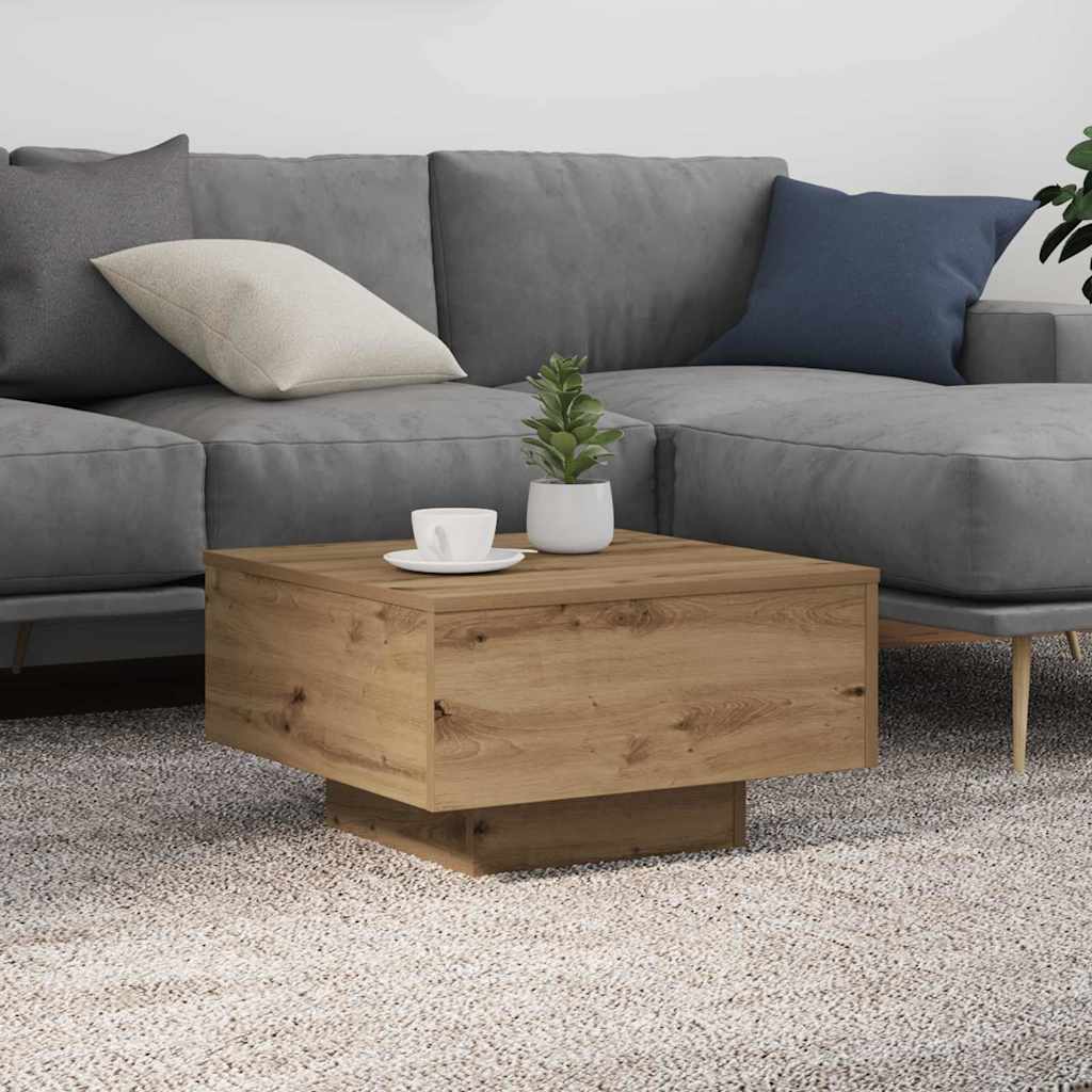 vidaXL Roble artisan 55 x 55 x 31 cm Madera de ingeniería