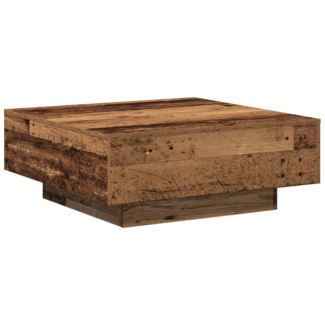 vidaXL Mesa de Café Madera envejecida 80 x 80 x 31 cm
