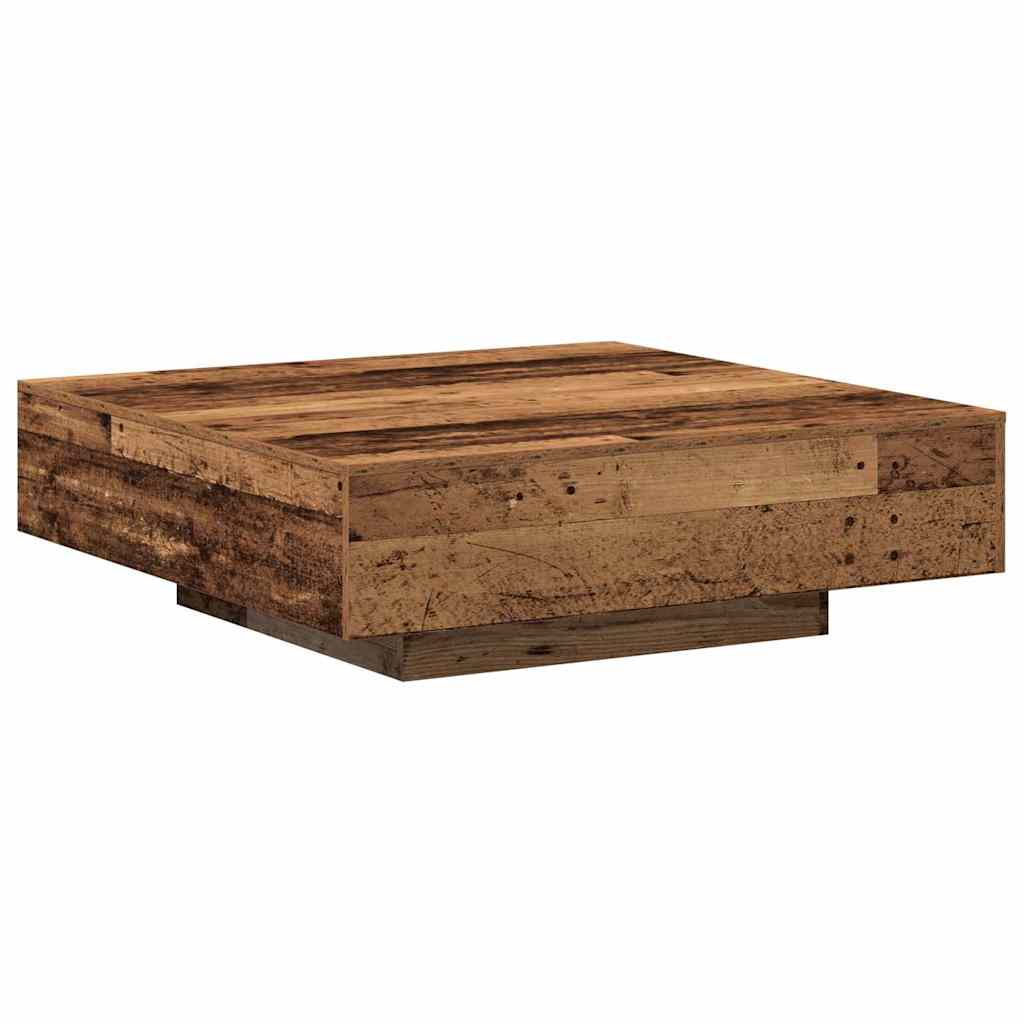 vidaXL Mesa de Café Madera envejecida 100 x 100 x 31 cm