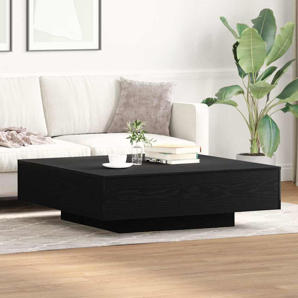 vidaXL Mesa de Café Roble Negro 100 x 100 x 31 cm