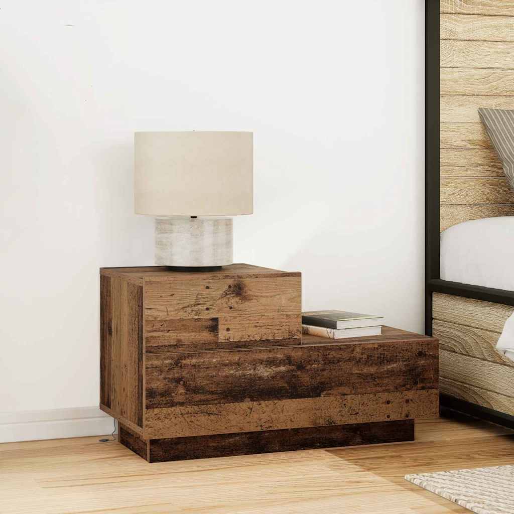 vidaXL Armario de Noche Madera vieja 70 x 36 x 40,5 cm