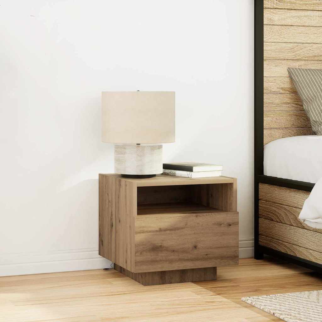 vidaXL Armario de Noche 2 uds. Roble artisan 40 x 39 x 37 cm