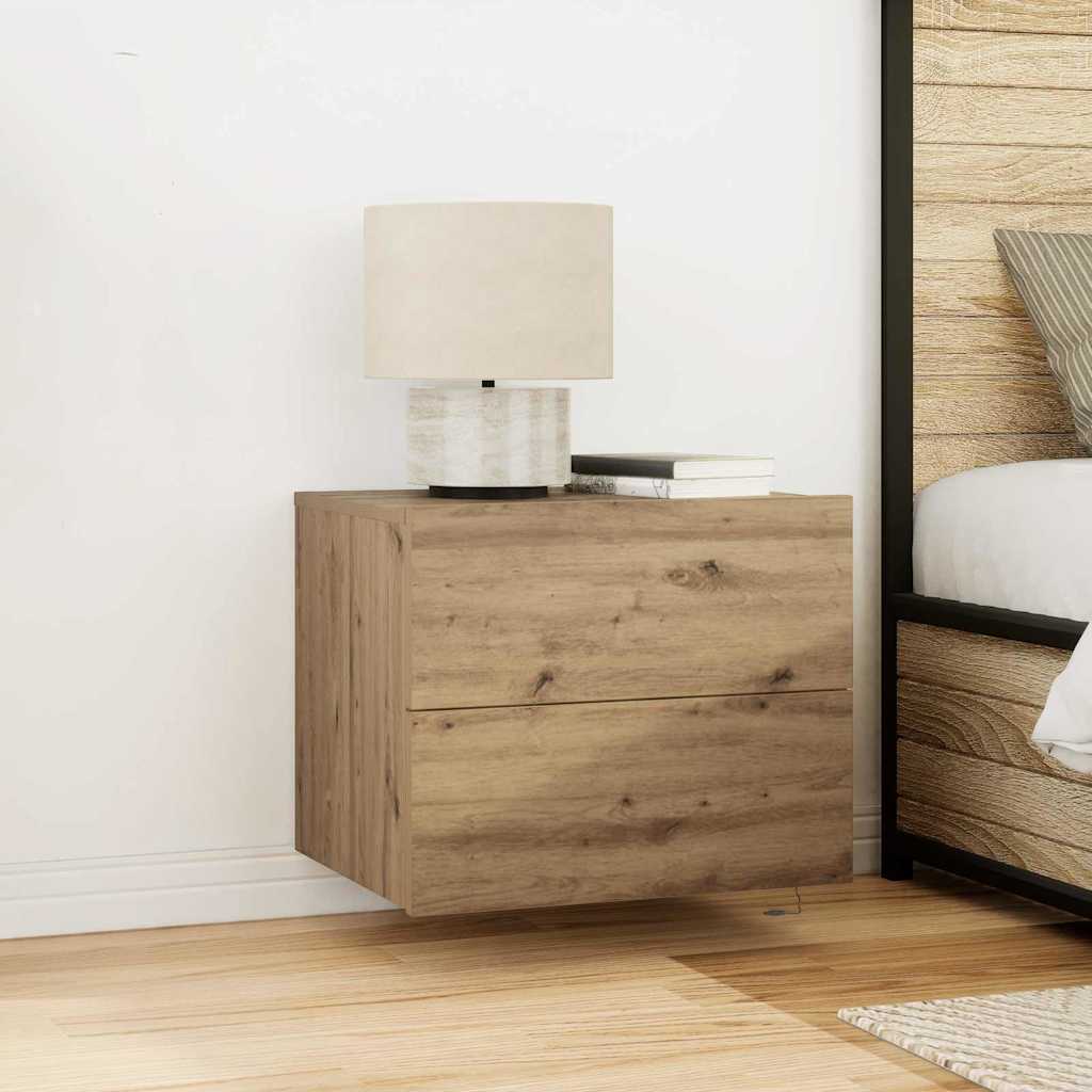 vidaXL Armario de Noche Roble artisan 50 x 39 x 41 cm