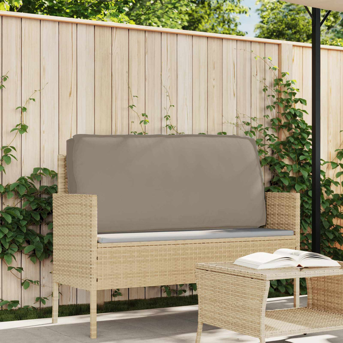 vidaXL Cojín Tela Oxford Taupé 120 x 60 x 12 cm