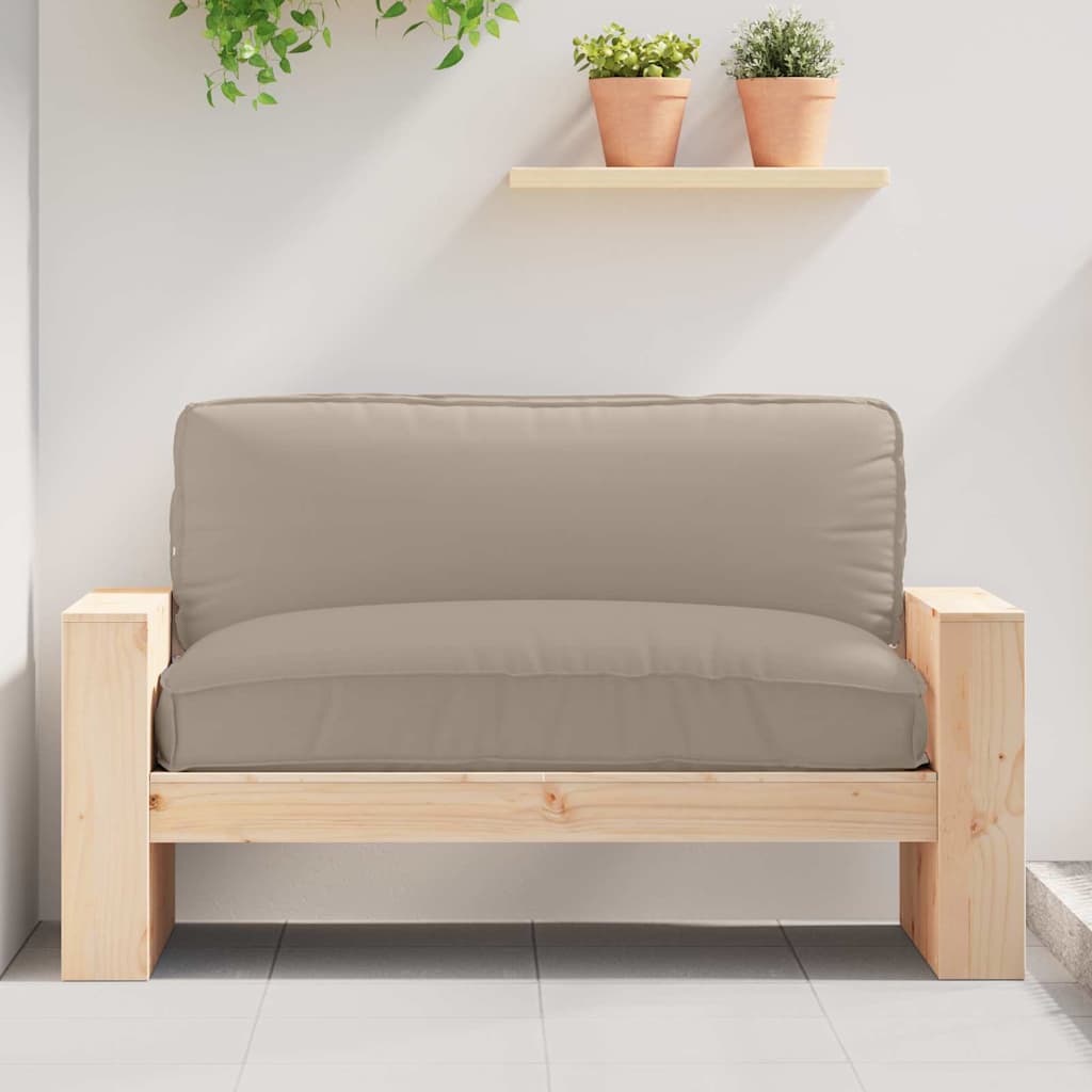vidaXL Cojín Tela Oxford Gris topo 120 x 80 x 12 cm