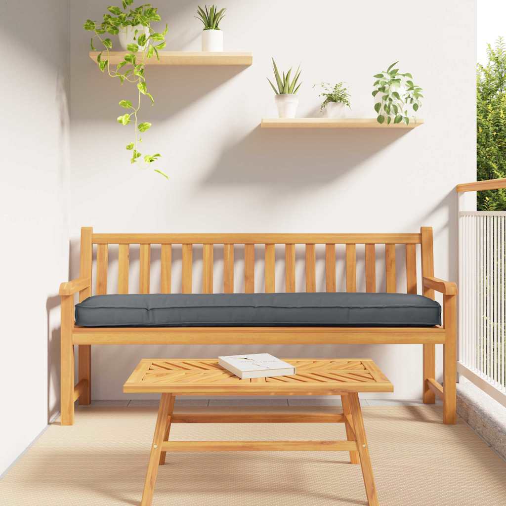 vidaXL Cojín para palet Tela Oxford Gris antracita 180 x 40 x 8 cm