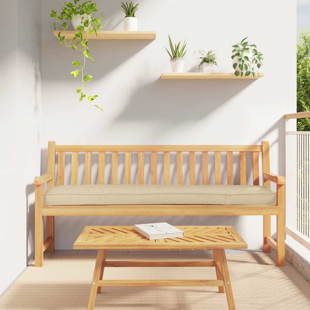vidaXL Cojín para palet Beige 200 x 40 x 8 cm Tela Oxford