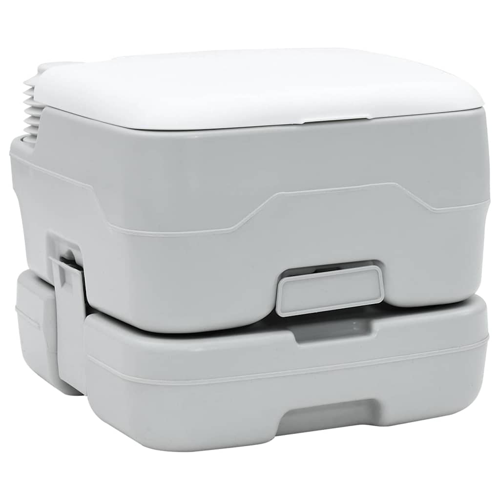 vidaXL Inodoro de Camping Gris y 41,5 x 36,5 x 30 cm Polietileno