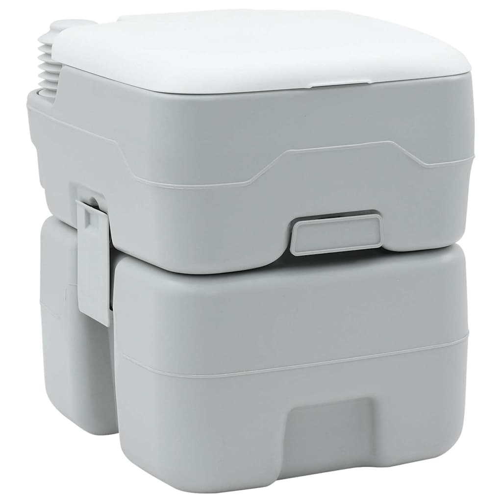 vidaXL Inodoro de Camping Gris y 41,5 x 36,5 x 42 cm Polietileno