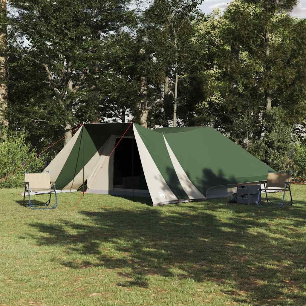 vidaXL Carpa Tipi 12 persona Verde tafetán