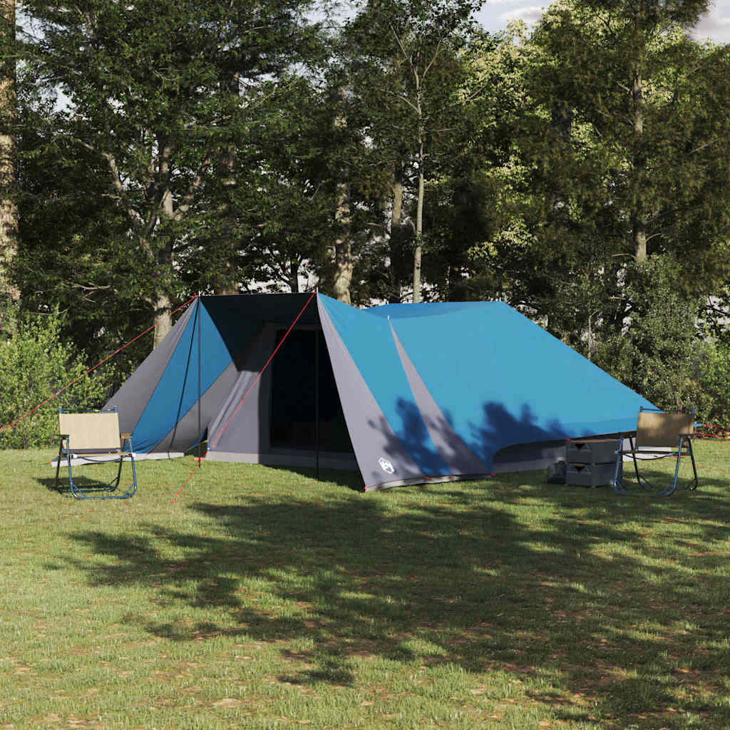 vidaXL Carpa Tipi 12 persona Azul tafetán