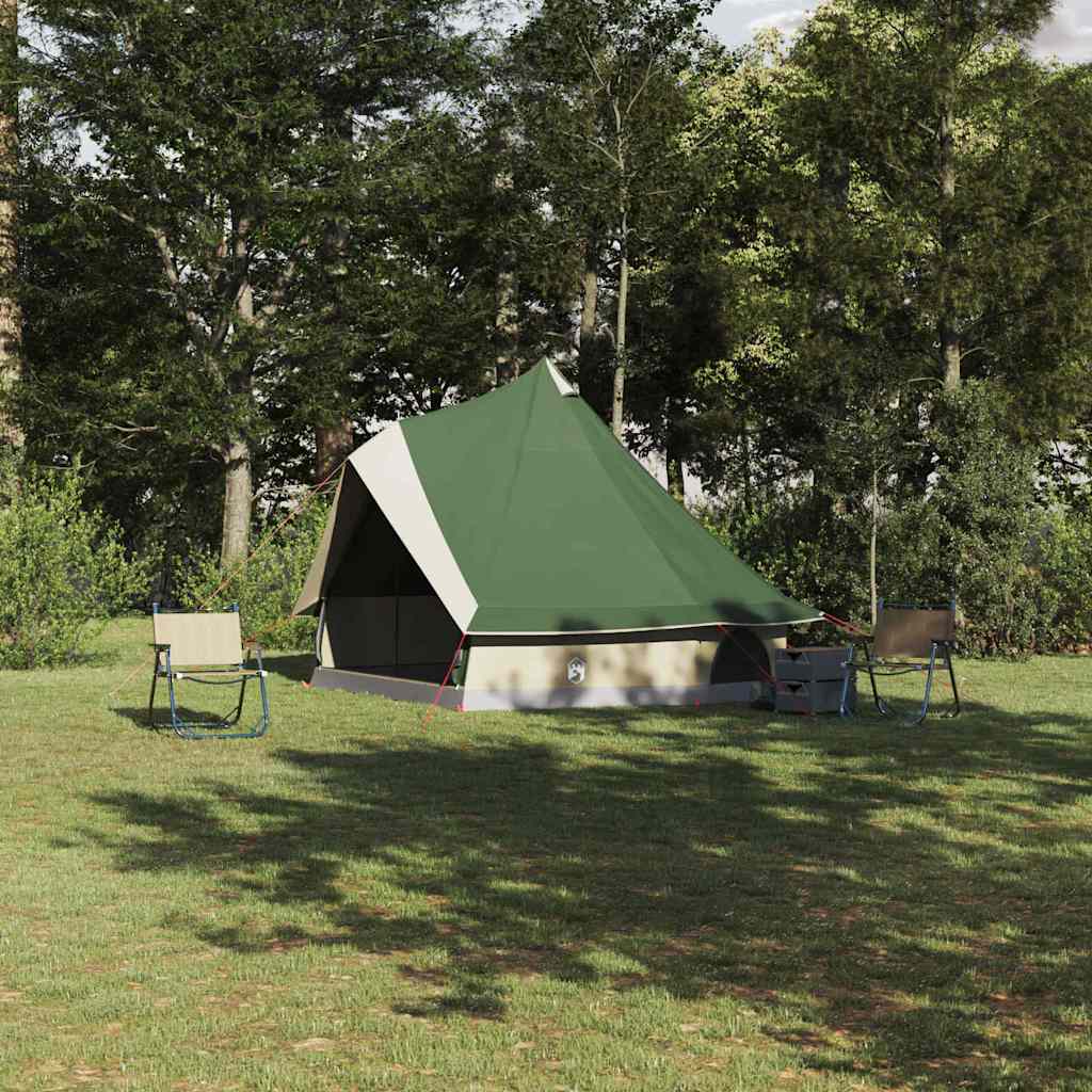 vidaXL Carpa Tipi 8 persona Verde tafetán