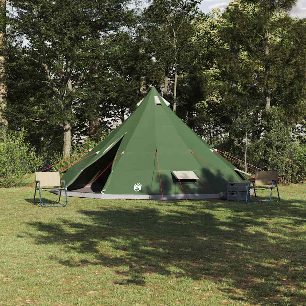 vidaXL Carpa Tipi con techo Verde 560 x 560 x 300 cm tafetán