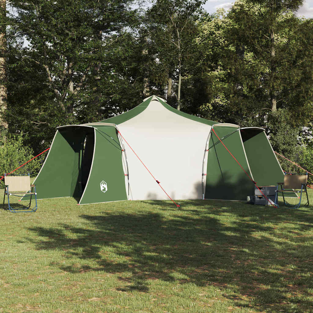 vidaXL Carpa Tipi 8 persona Verde tafetán