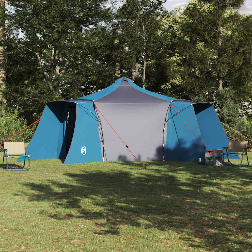 vidaXL Carpa Tipi 8 persona Azul tafetán