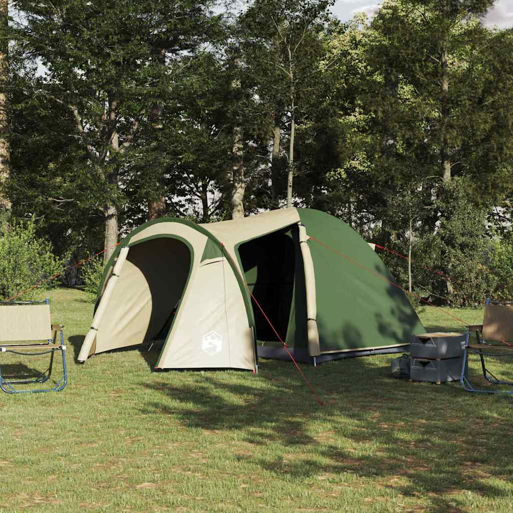 vidaXL Carpa de cúpula Iglú con techo Verde 384 x 254 x 170 cm