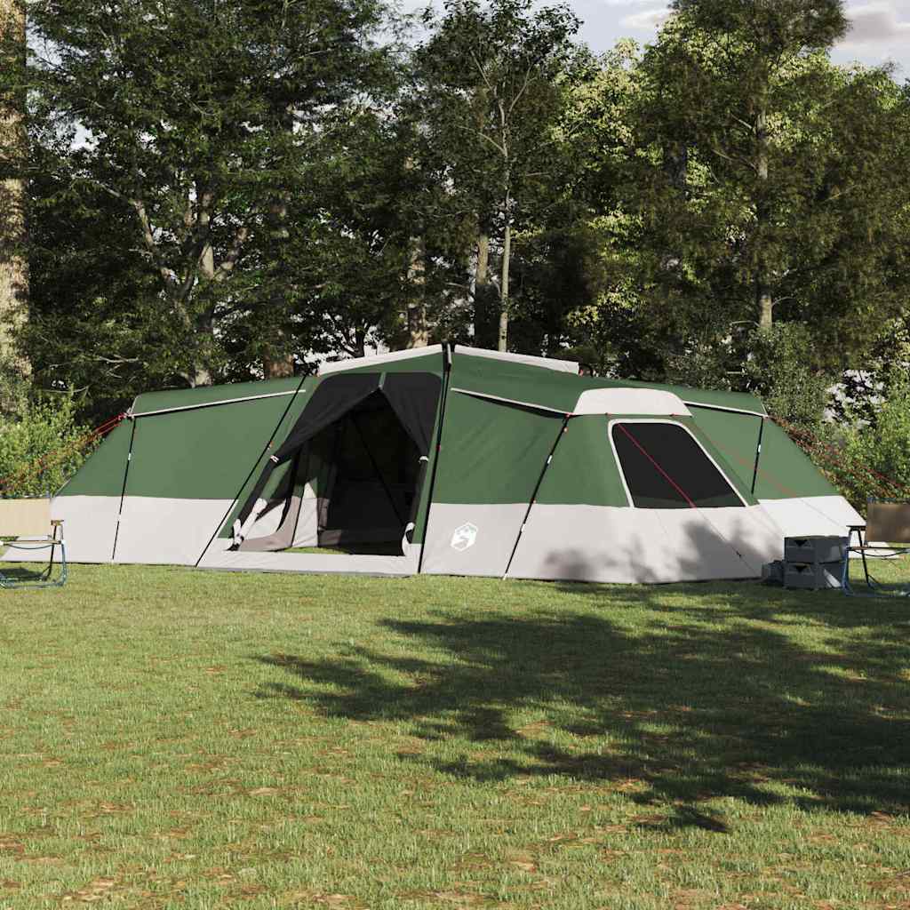 vidaXL Tienda Familiar 16 persona Impermeable Verde tafetán