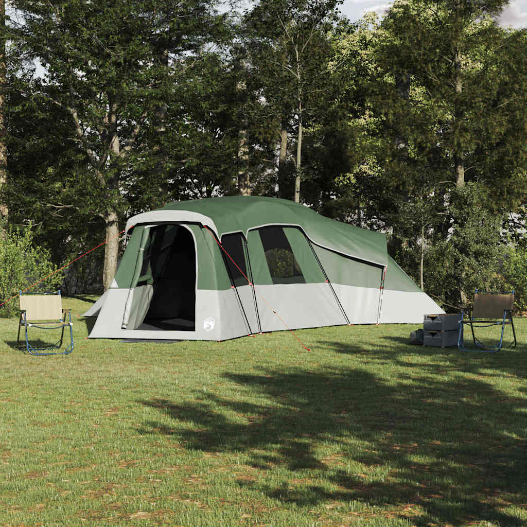 vidaXL Tienda Familiar 20 persona Impermeable Verde tafetán