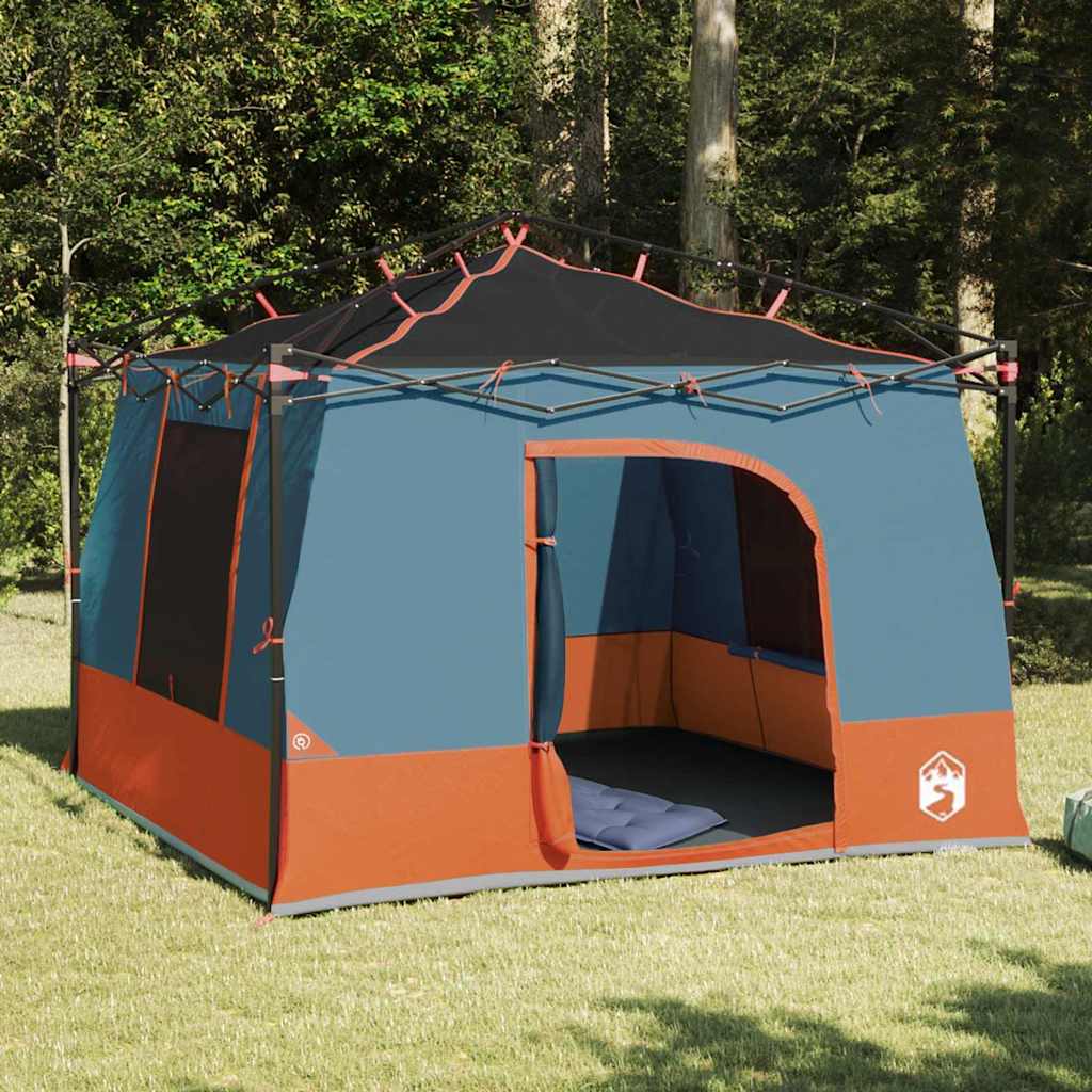 vidaXL Tienda de Interior 6 persona Gris y naranja tafetán
