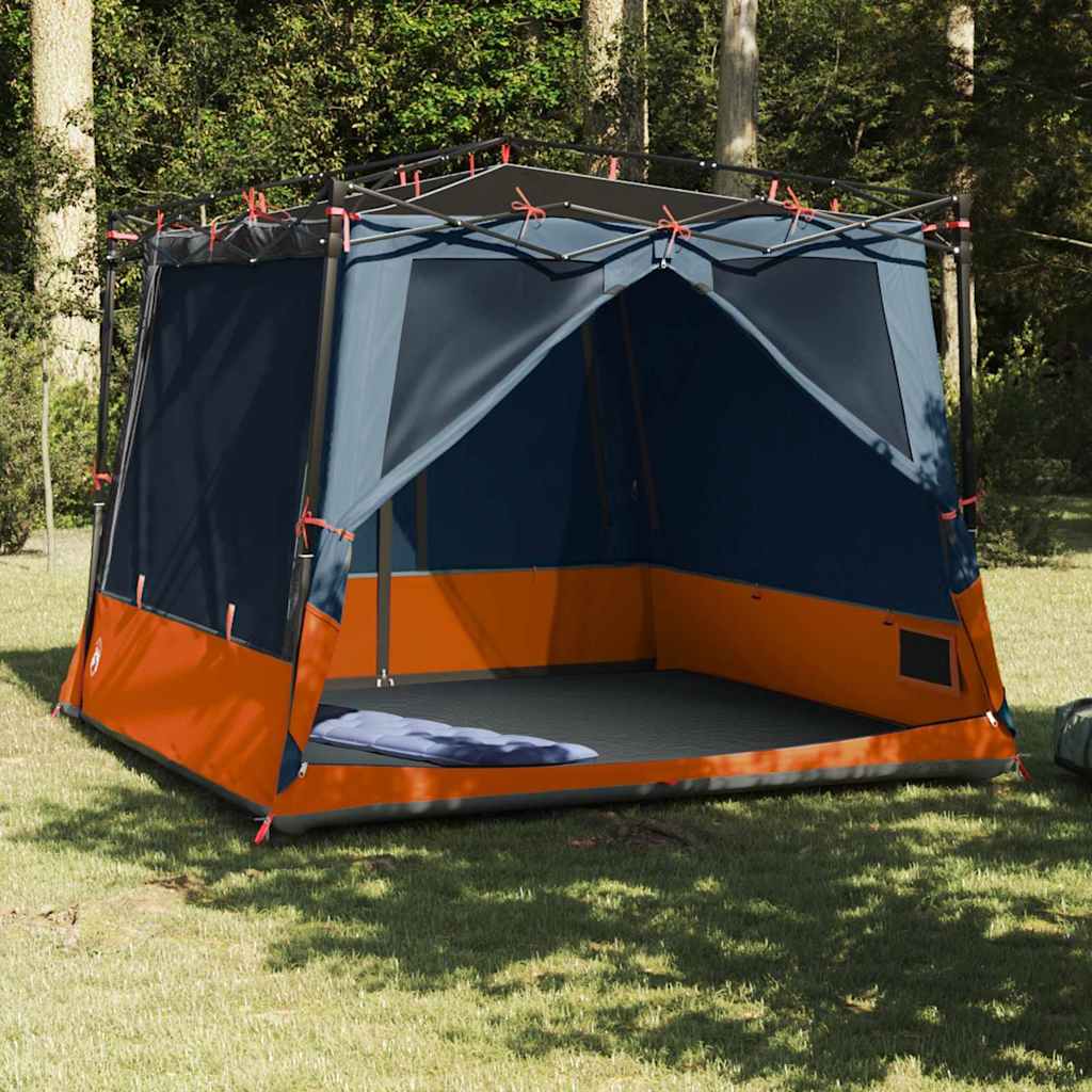 vidaXL Tienda de Interior 6 persona Gris y naranja tafetán