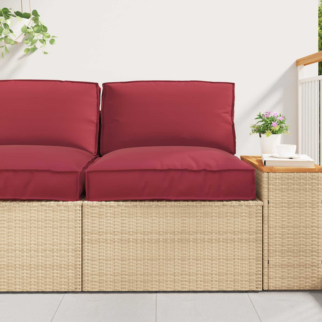 vidaXL Juego de Cojines para Palets Tela Oxford Crema 80 x 80 x 52 cm