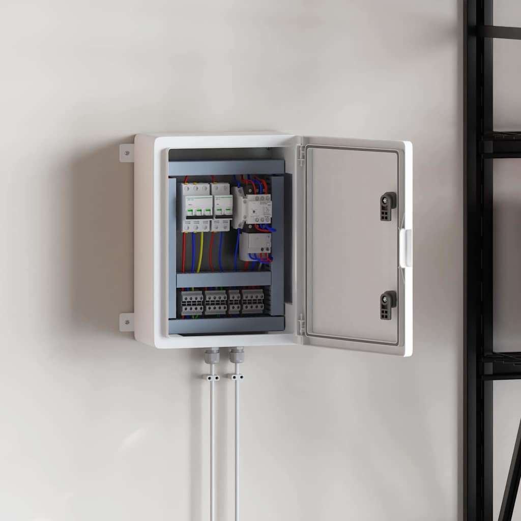 vidaXL Armario de Control Gris 37 x 19,5 x 40 cm Plástico ABS