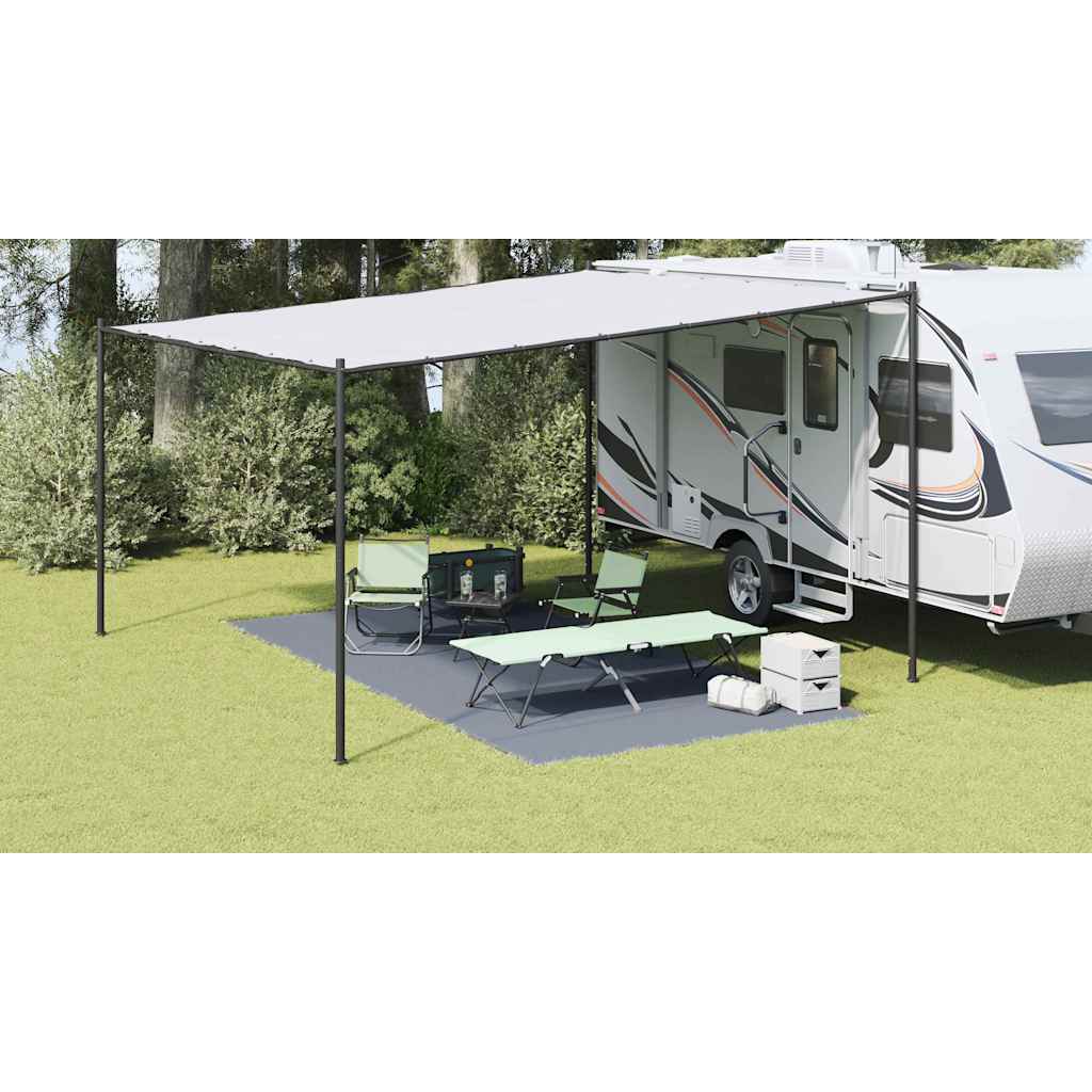 vidaXL Alfombra para tienda Azul y gris 500 x 250 cm Polietileno
