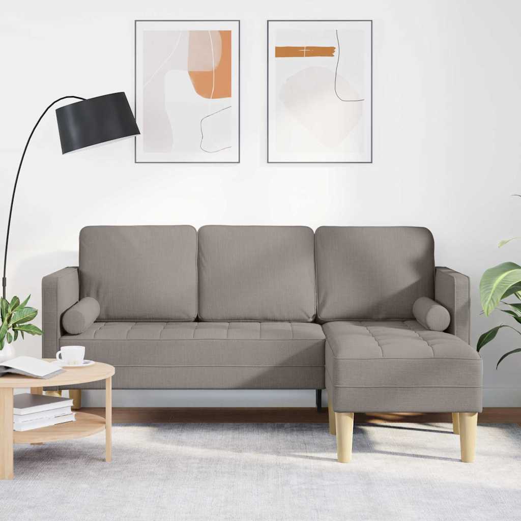 vidaXL Juego de Sofá Taupé 173 x 131 x 67 cm Poliéster